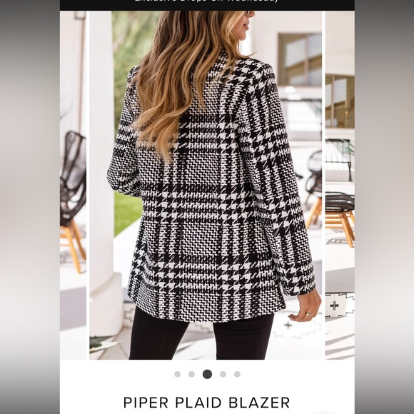 Piper black and white plaid blazer - Picture 5 of 6